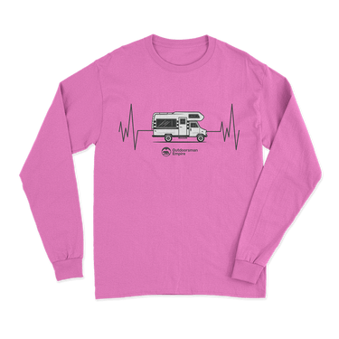Camping Cardiogram Men Long Sleeve Shirt